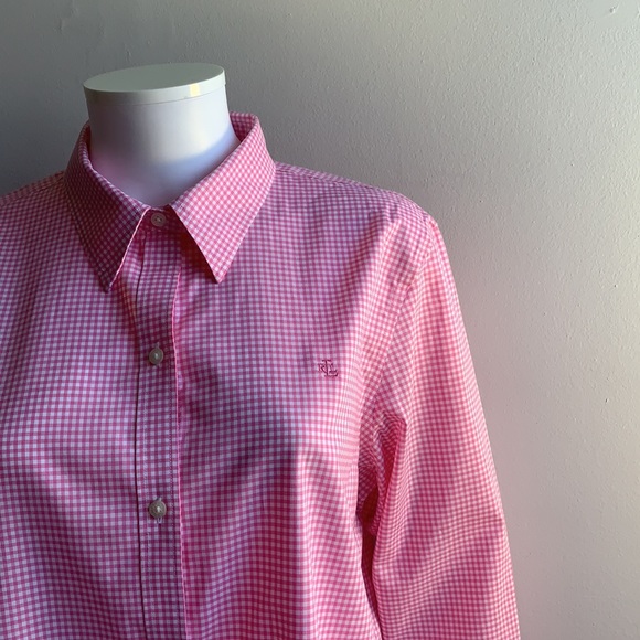 Pink Lauren Ralph Lauren Button Down Shirt XL